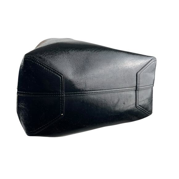 Kate Spade Arch Patent Leather Black Green Reversible Tote Shoulder Bag Large - Picture 5 of 8